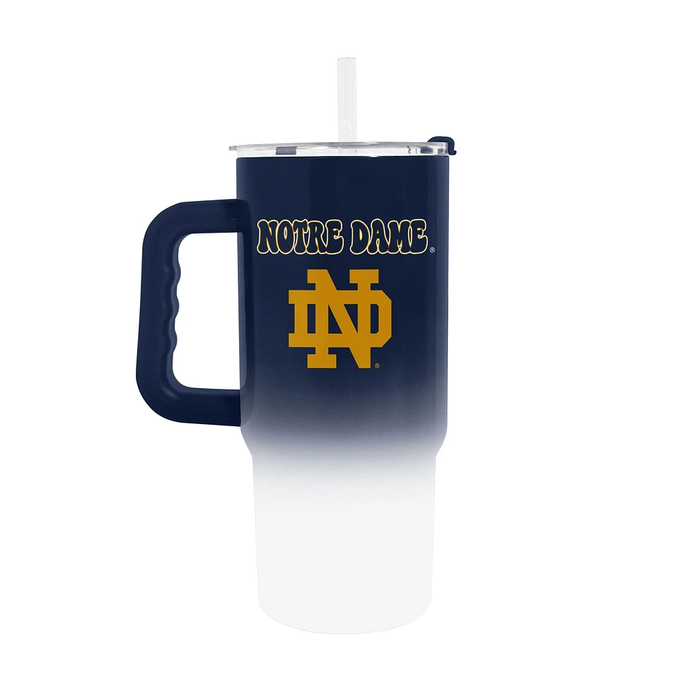 Verre à vin en acier inoxydable ombré de 24 oz de Notre Dame Fighting Irish