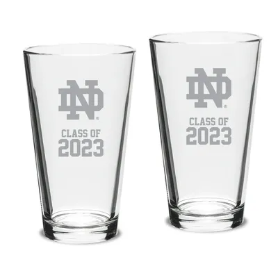 Notre Dame Fighting Irish Class of 2023 16oz. Team Logo 2-Piece Classic Pint Glass Set