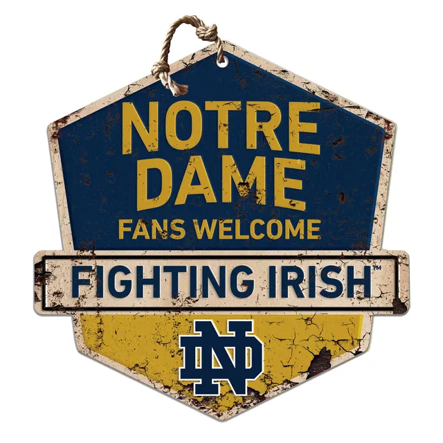 Notre Dame Fighting Irish Fight Song Banner Sign