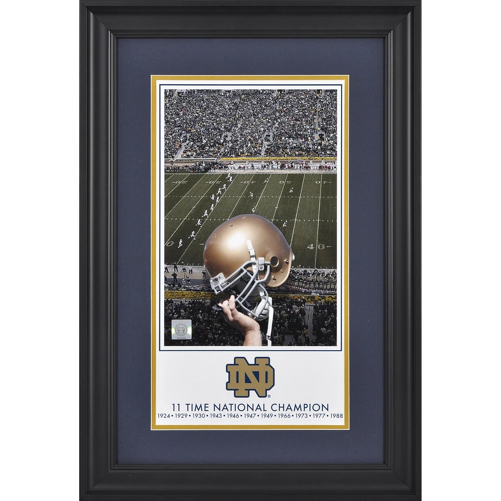 Notre Dame Fighting Irish Framed 10'' x 18'' 11-Time Football National Champions Legacy Print