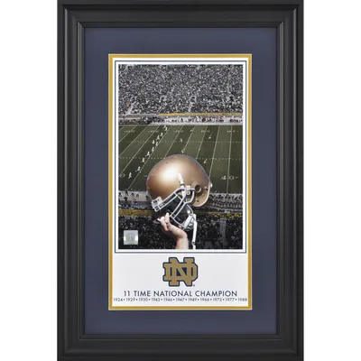 Notre Dame Fighting Irish Fanatics Authentic Framed 10" x 18" 11-Time Football National Champions Legacy Print