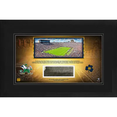 Notre Dame Fighting Irish Fanatics Authentic Framed 10" x 18" Stadium Panoramic Photograph with Bench From Notre Dame Stadium