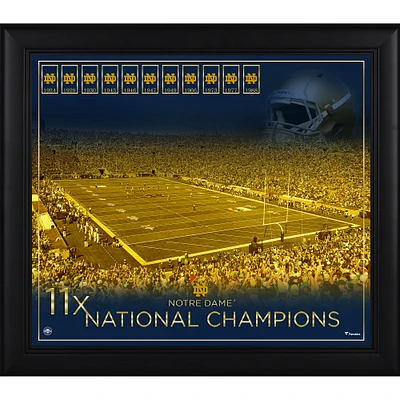 Notre Dame Fighting Irish Framed 15" x 17" Football Championship Count Collage
