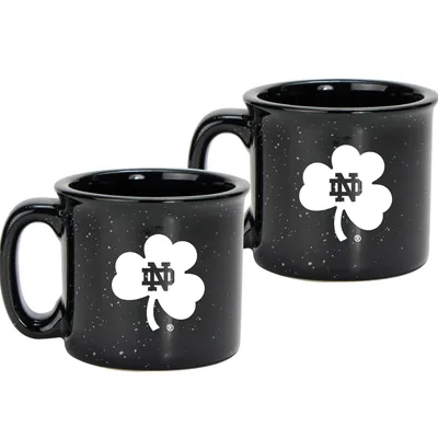 Notre Dame Fighting Irish Shamrock 2-Piece 12oz. Campfire Mug Set