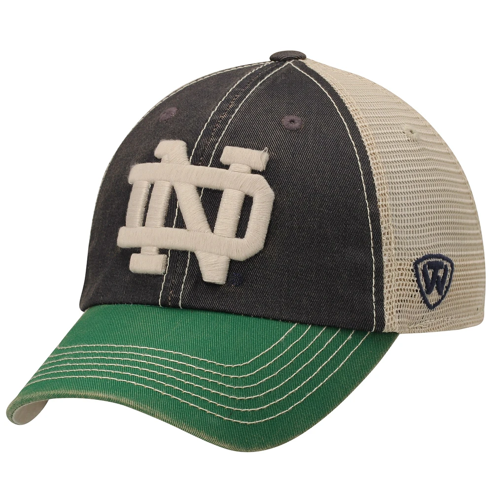 Casquette Ajustable Notre Dame Fighting Irish Top of the World Offroad Trucker bleu marine