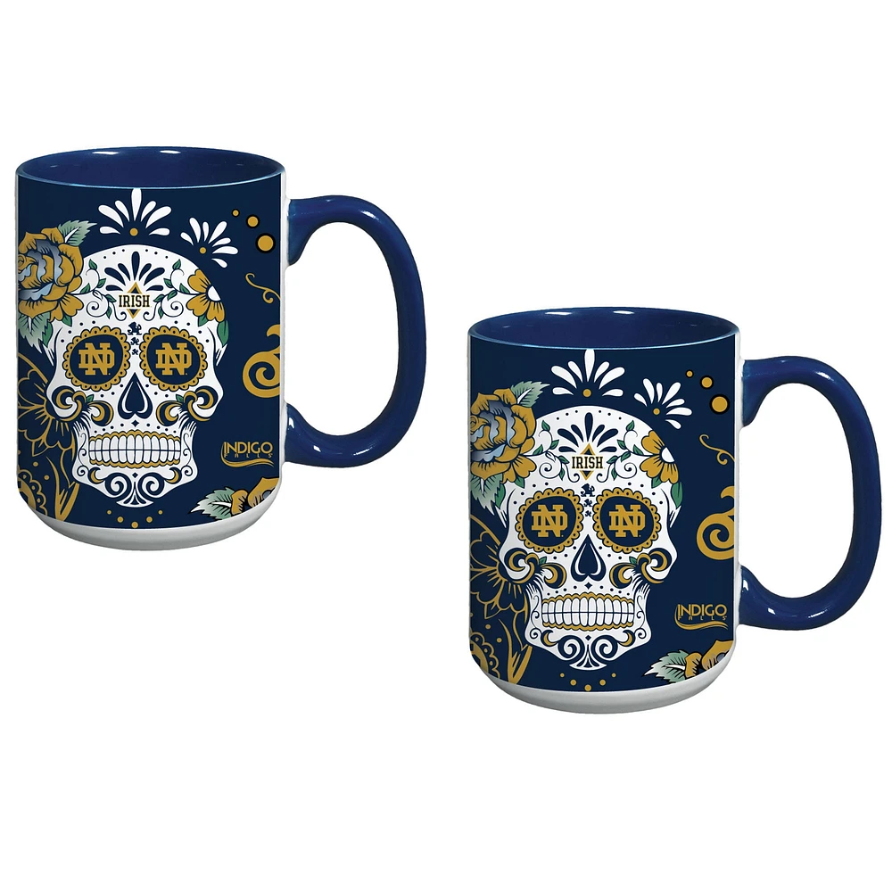 Notre Dame Fighting Irish Two-Pack Dia De Los Muertos Mug Set