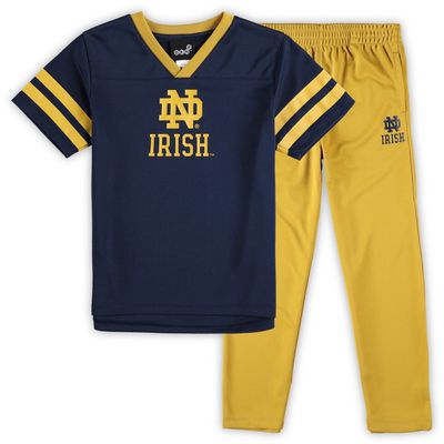 Preschool Navy/Gold Notre Dame Fighting Irish Red Zone Jersey & Pants Set