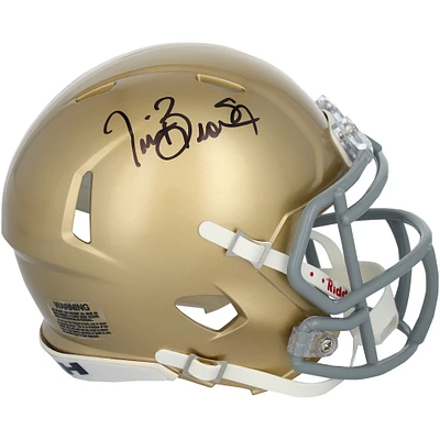 Tim Brown Notre Dame Fighting Irish Autographed Riddell Speed Mini Helmet 
