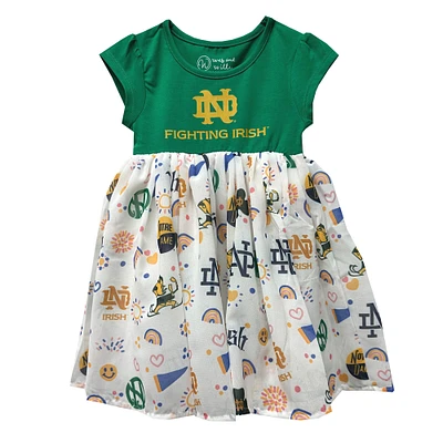 Toddler Wes & Willy  Green Notre Dame Fighting Irish Vault Princess Dress