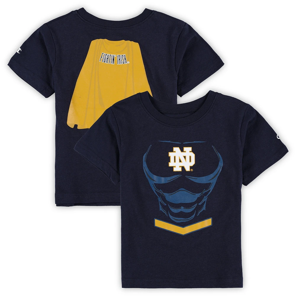 T-shirt Champion Navy Notre Dame Fighting Irish Super Hero pour tout-petits