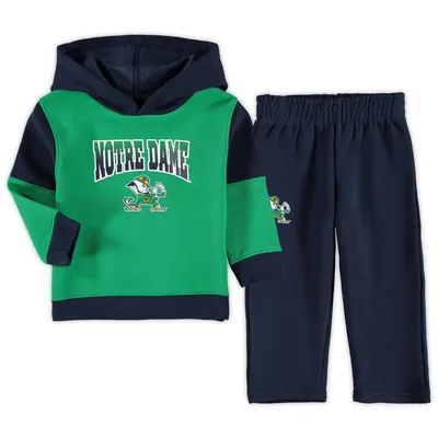 Notre Dame Fighting Irish Toddler Sideline Hoodie & Pants Set - Green/Navy