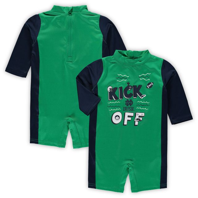 Combinaison de plongée Notre Dame Fighting Irish Wave Runner vert/bleu marine pour tout-petits