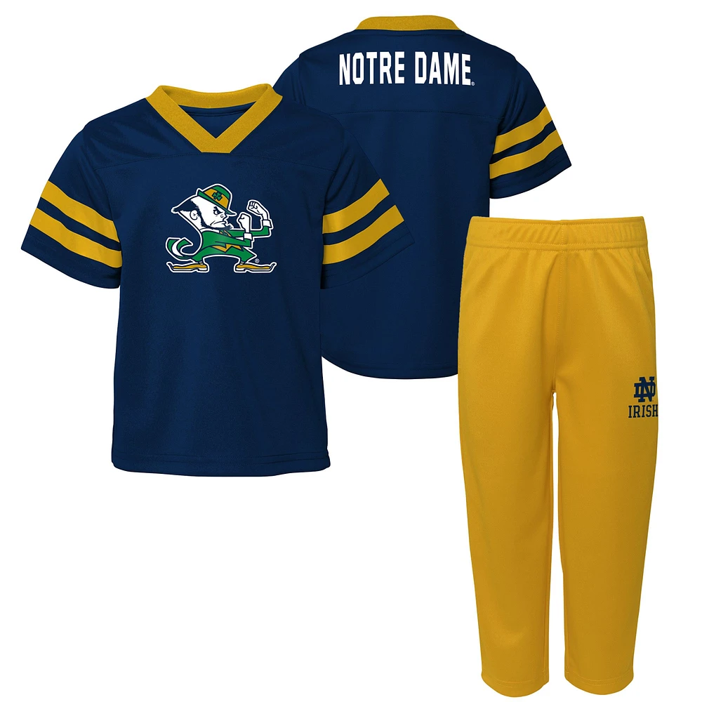 Ensemble maillot et pantalon deux pièces bleu marine Notre Dame Fighting Irish pour tout-petits