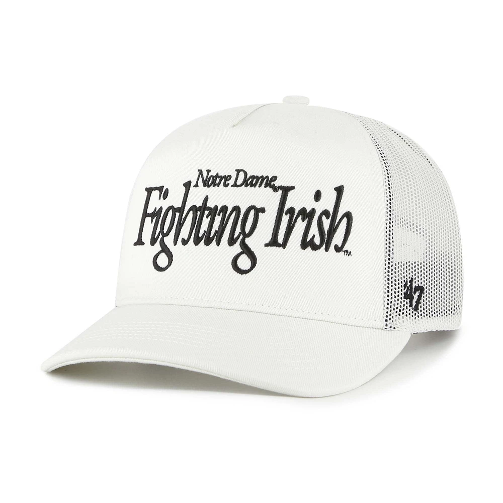 Unisex '47  Cream Notre Dame Fighting Irish Foundation Script Adjustable Trucker Hat