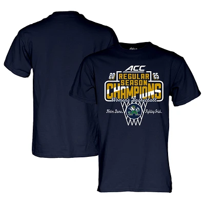 Unisex Blue 84  Navy Notre Dame Fighting Irish 2025 ACC Women's Basketball Regular Season Champions T-Shirt