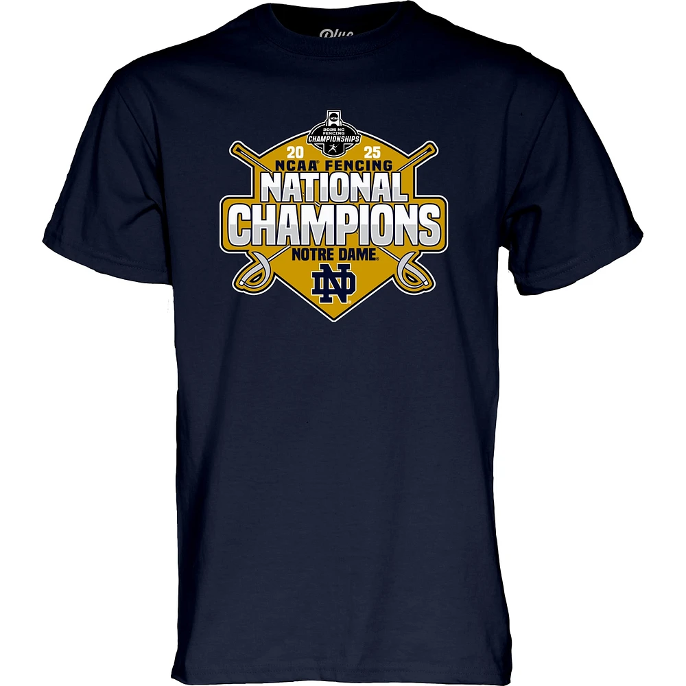 Unisex Blue 84  Navy Notre Dame Fighting Irish 2025 NCAA Fencing National Champions T-Shirt