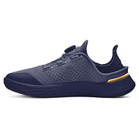 Chaussures de course unisexes Under Armour bleu marine Notre Dame Fighting Irish SlipSpeed