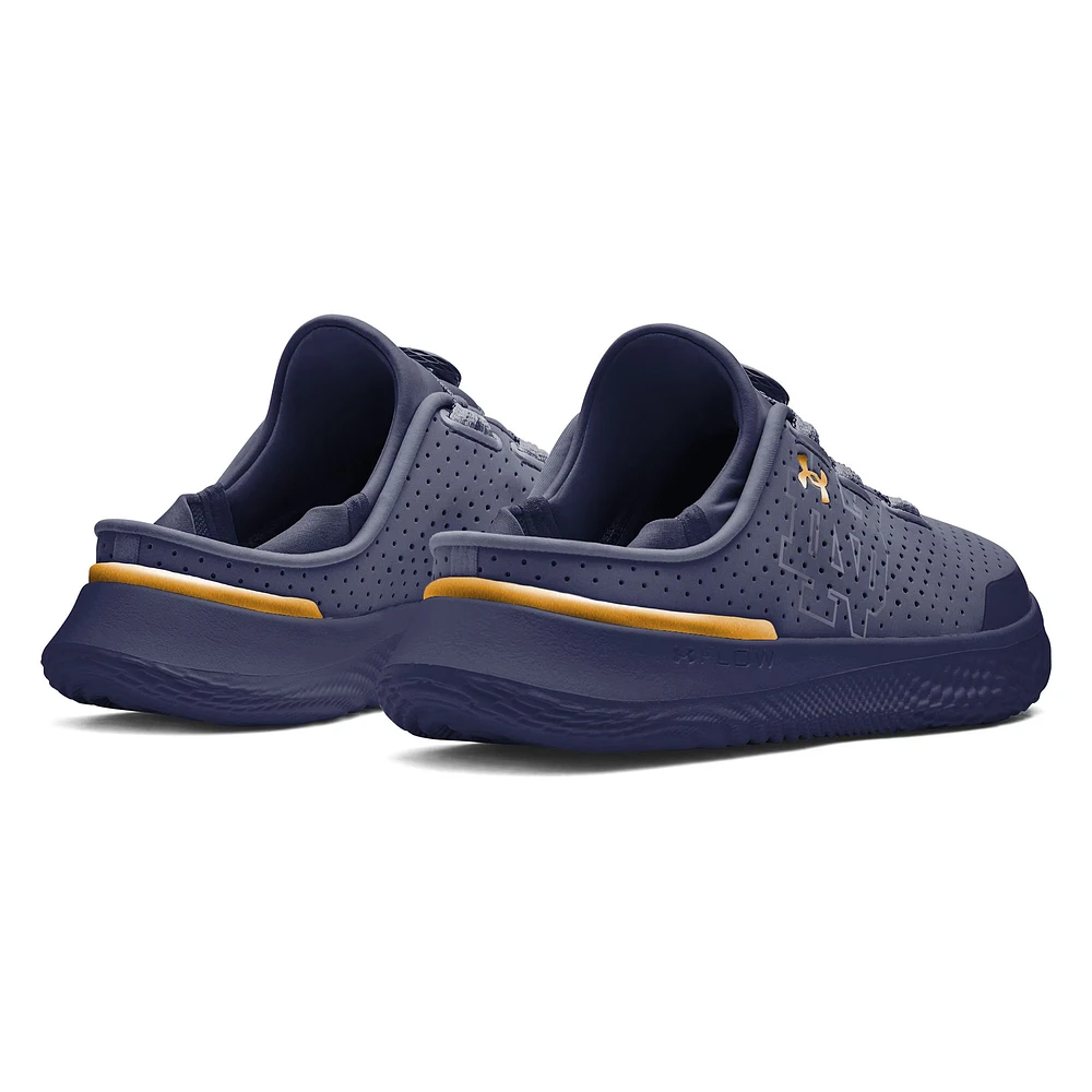 Chaussures de course unisexes Under Armour bleu marine Notre Dame Fighting Irish SlipSpeed