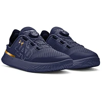 Chaussures de course unisexes Under Armour bleu marine Notre Dame Fighting Irish SlipSpeed