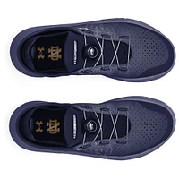 Chaussures de course unisexes Under Armour bleu marine Notre Dame Fighting Irish SlipSpeed