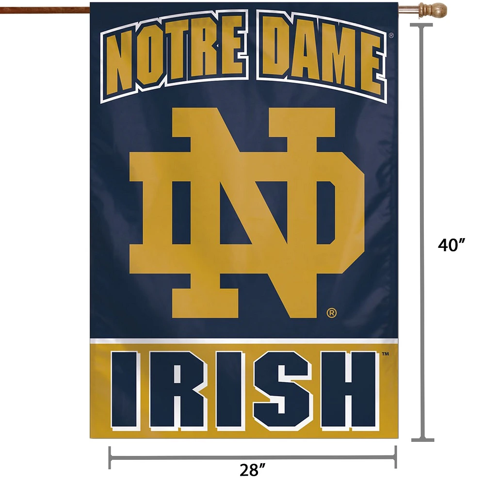 WinCraft Notre Dame Fighting Irish 28" x 40" ND Logo Bannière Verticale Simple Face