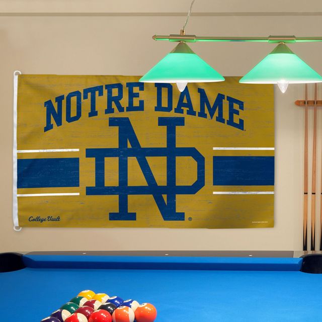 WinCraft Notre Dame Fighting Irish College Vault Gold Logo Deluxe Drapeau simple face 3 pi x 5 pi