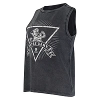 Débardeur en tissu éponge français Distressed Market de Notre Dame Fighting Irish pour femme Concepts Sport Charcoal