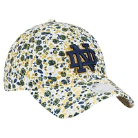 Casquette ajustable New Era blanche Notre Dame Fighting Irish Blooming 9TWENTY pour femme