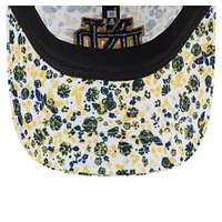 Casquette ajustable New Era blanche Notre Dame Fighting Irish Blooming 9TWENTY pour femme