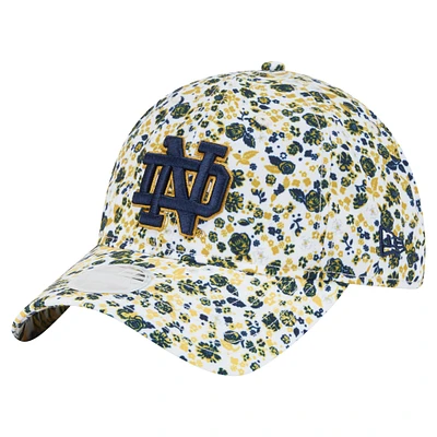 Casquette ajustable New Era blanche Notre Dame Fighting Irish Blooming 9TWENTY pour femme