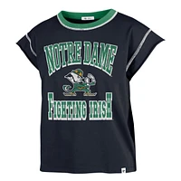 Women's '47 Navy Notre Dame Fighting Irish Sound Up Maya Cutoff T-Shirt