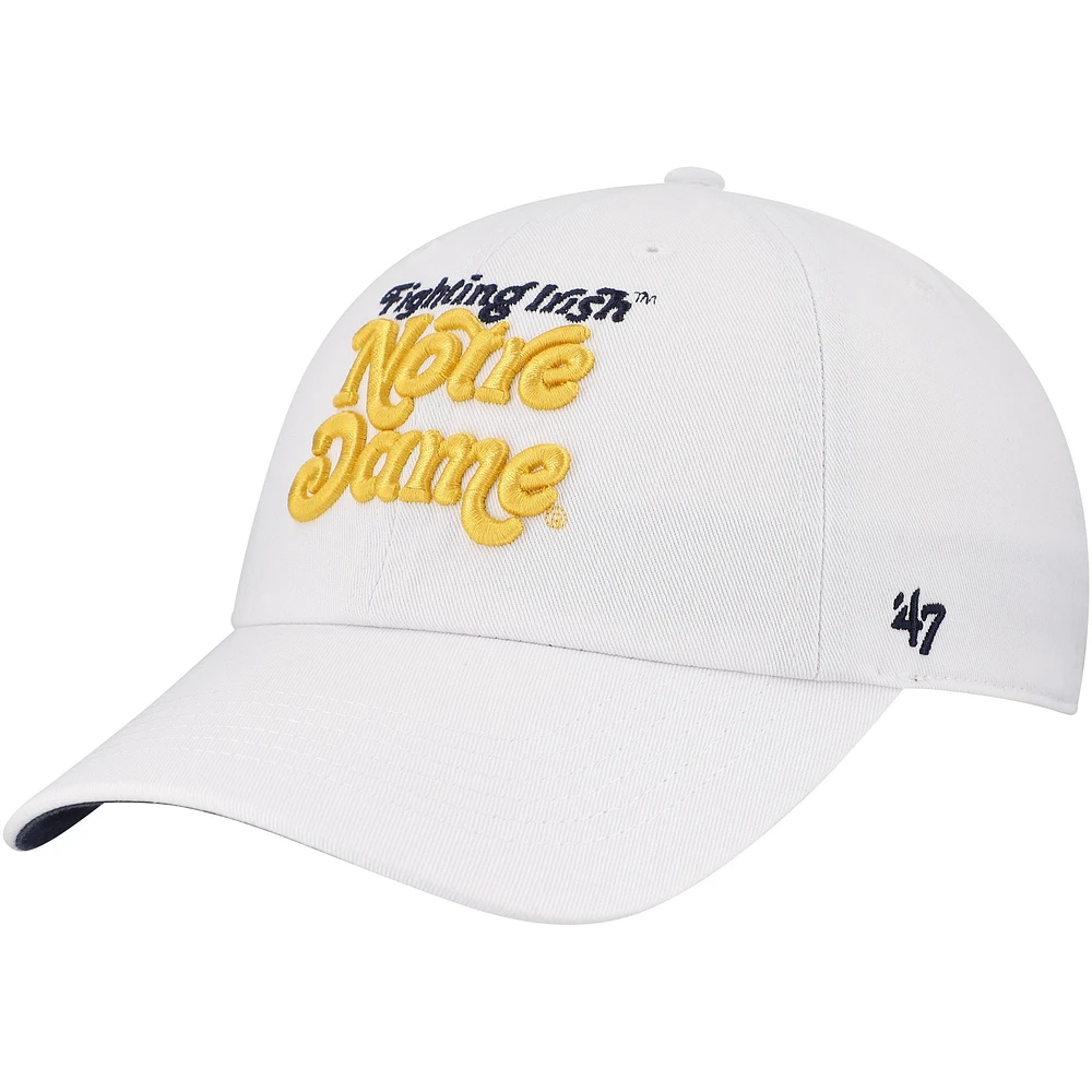 Casquette ajustable blanche « 47 » pour femme de Pensacola Clean Up des Fighting Irish de Notre Dame