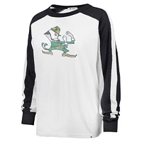 T-shirt blanc à manches longues '47 Notre Dame Fighting Irish Premier Caribou Raglan pour femmes