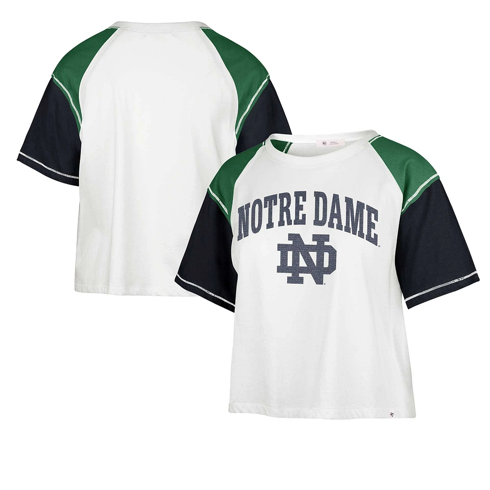 T-shirt court '47 Notre Dame Fighting Irish Serenity Gia blanc pour femme