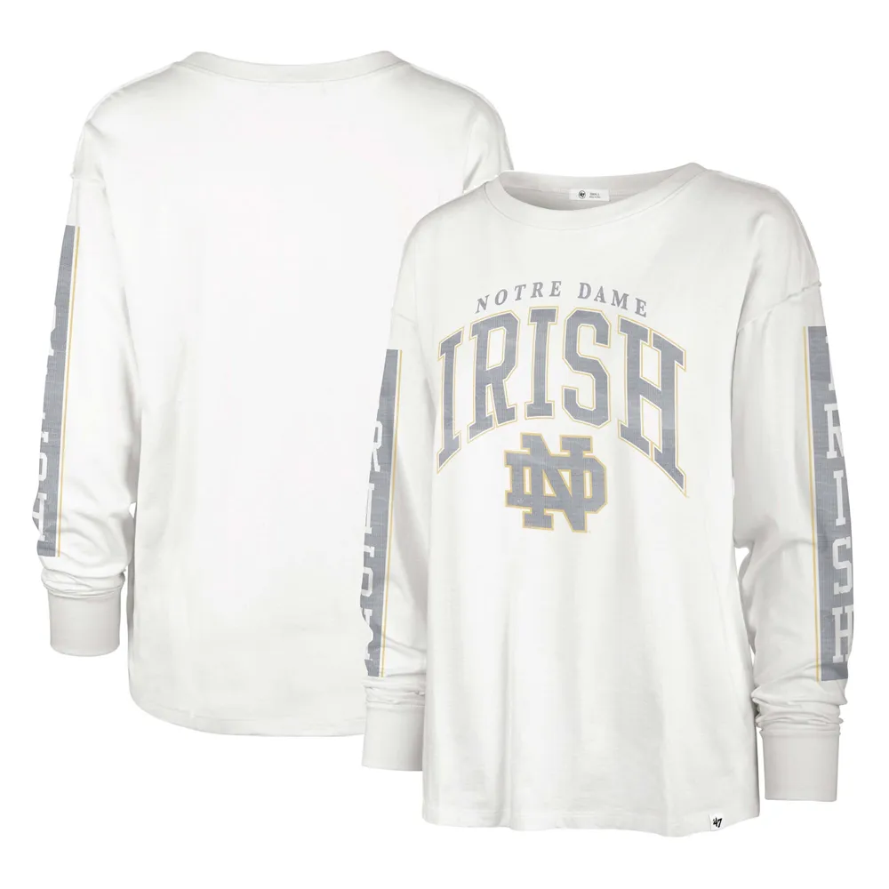 Lids Notre Dame Fighting Irish '47 Women's Statement SOA 3-Hit Long Sleeve -Shirt - White | Mall