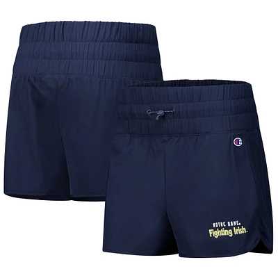 Champion Navy Notre Dame Fighting Irish Tailgate Her Short tissé pour femme