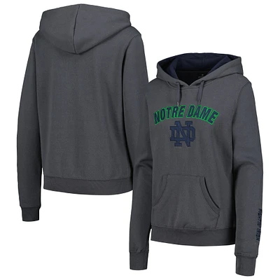 Sweat à capuche Colosseum Charcoal Notre Dame Fighting Irish Arch & Logo pour femmes