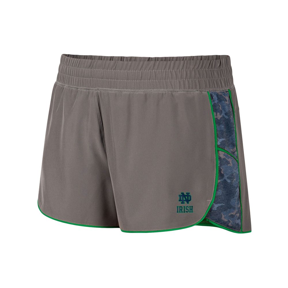 Women's Colosseum Gray/Navy Notre Dame Fighting Irish Pamela Lined Shorts