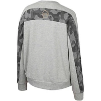 Colosseum Heather Grey Notre Dame Fighting Irish OHT Military Appréciation Flag Rank Dolman Pull Sweat-shirt pour femme