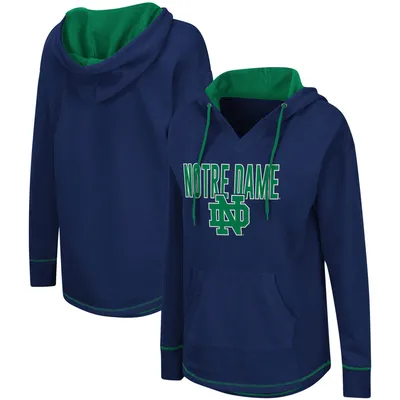 Notre Dame Fighting Irish Colosseum Women's Tunic Pullover Hoodie - Navy