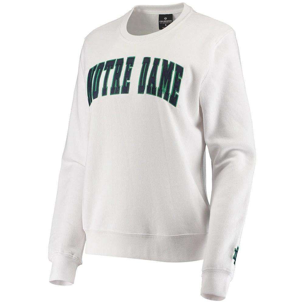 Sweat-shirt Colosseum Notre Dame Fighting Irish Campanile blanc pour femme