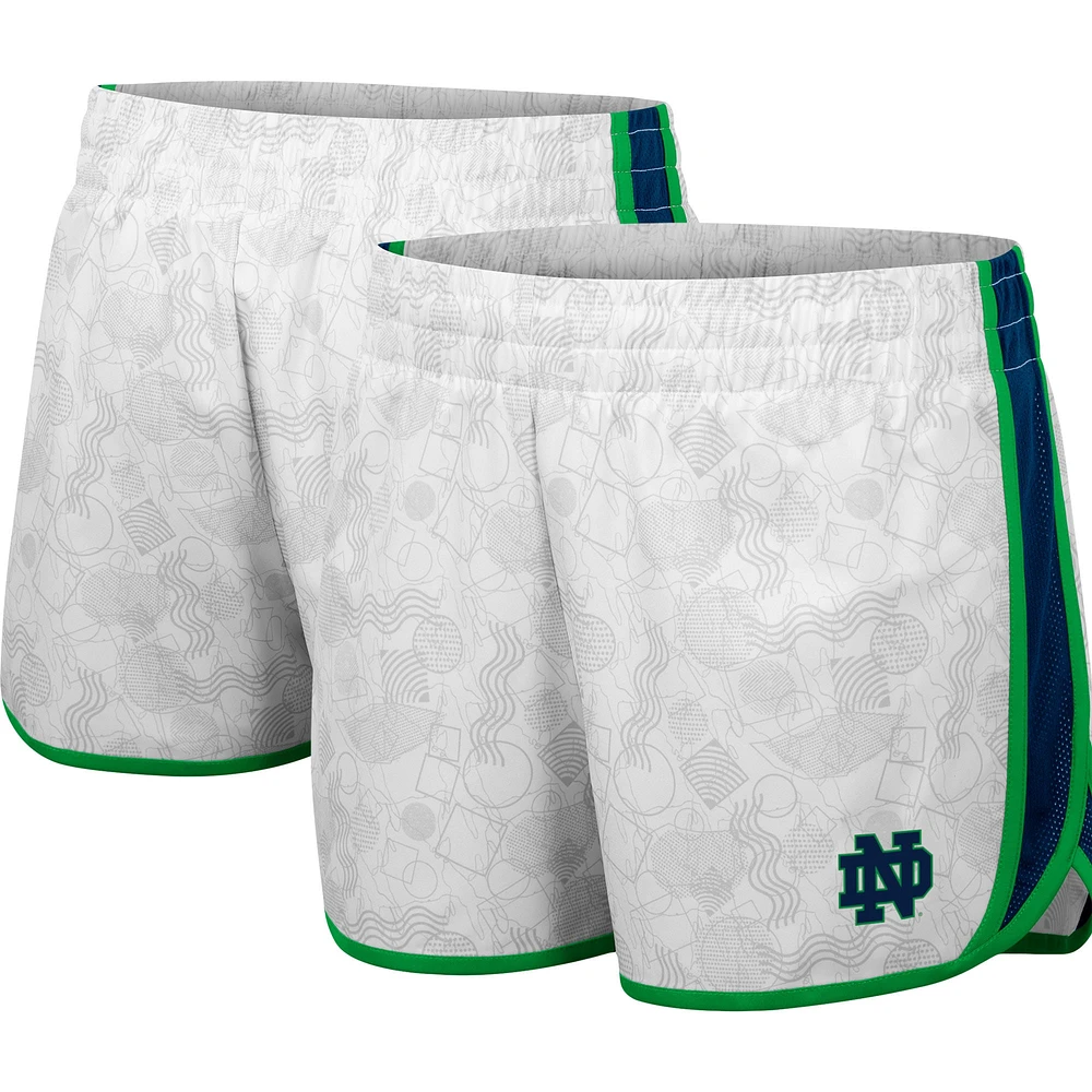 Short Colosseum blanc Notre Dame Fighting Irish The Plastics Geo Print pour femme