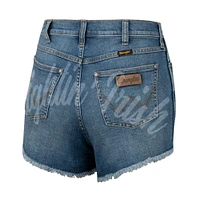 CO3 ND BLUE  WOMENS 23 WRANGLER RETRO HIGH RISE CUT OFF SHORT SHTLADMIS