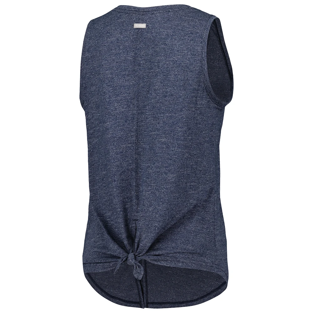 Women's Columbia  Navy Notre Dame Fighting Irish Cades Cape Omni-Wick Tri-Blend Tank Top