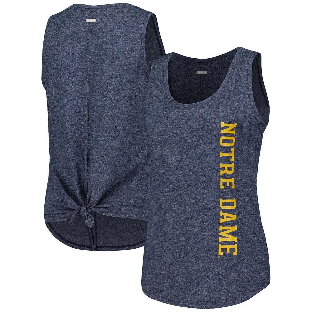 Women's Columbia Navy Notre Dame Fighting Irish Cades Cape Omni-Wick Tri-Blend Tank Top