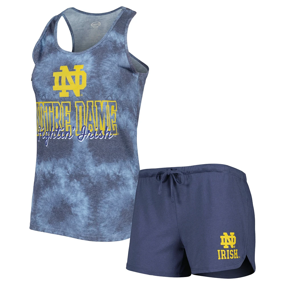 Concepts Sport - Ensemble débardeur et short bleu marine Notre Dame Fighting Irish Billboard pour femme