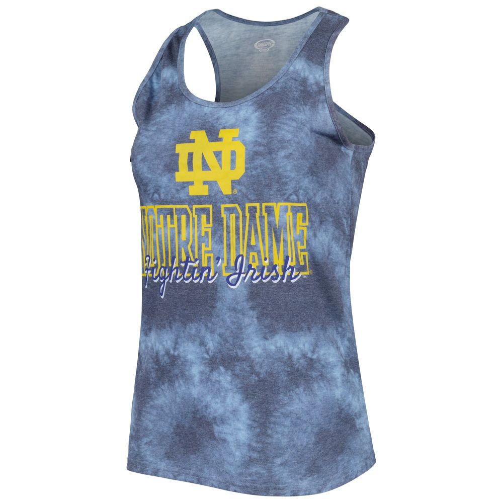 Women's Concepts Sport Navy Notre Dame Fighting Irish Billboard Tie-Dye Tank Top & Shorts Set