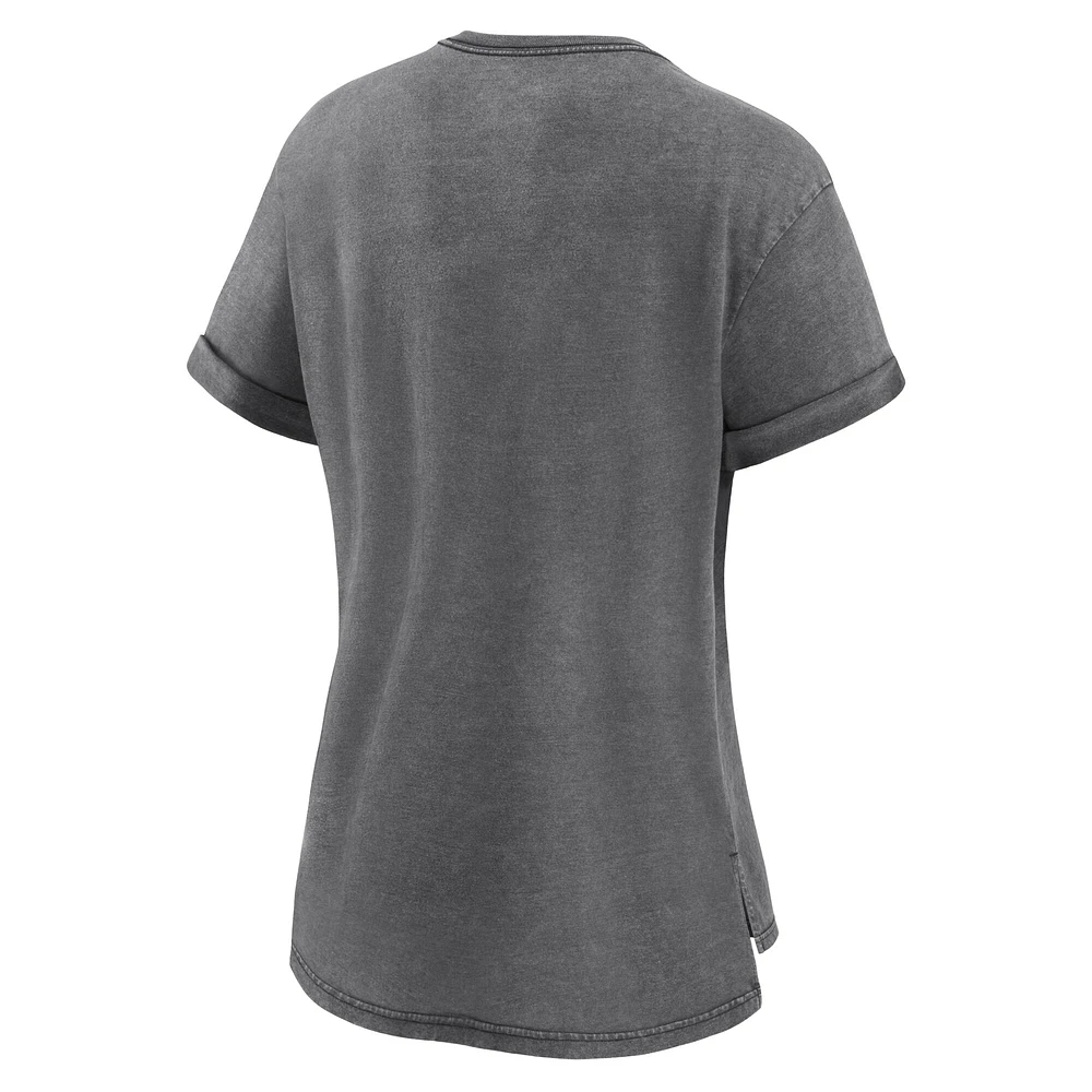 Women's Fanatics  Gray Notre Dame Fighting Irish True Classics Washed Fashion T-Shirt