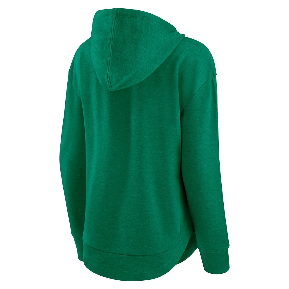 Women's Fanatics  Heather Green Notre Dame Fighting Irish Tail Sweep Pullover Hoodie