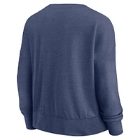 Sweat-shirt Fanatics Heather Navy Notre Dame Fighting Irish Script pour femmes